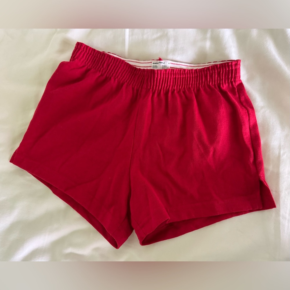 American Apparel red P.E. gym shorts (Size Small)